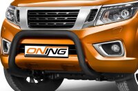 Frontbügel für Nissan NP300 Navara 2015- SCHWARZ 70mm Edelstahl Gutachten