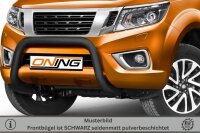 Frontbügel für Nissan NP300 Navara 2015- SCHWARZ 70mm Edelstahl Gutachten