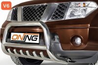 Frontbügel mit Unterbodenschutz für Nissan Navara D40 V6 2010-2015 70mm Gutachten