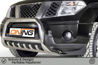 Frontbügel mit Unterbodenschutz für Nissan Navara D40 V6 2010-2015 70mm Gutachten