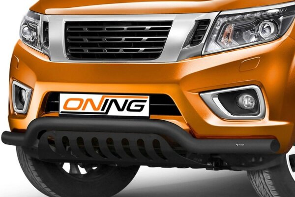 Frontbügel Unterfahrschutz für Nissan NP300 Navara 2015- SCHWARZ breit