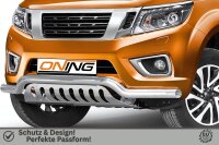 Frontbügel mit Unterfahrschutz für Nissan NP300 Navara 2015- 70mm breit
