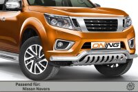 Frontbügel mit Unterfahrschutz für Nissan NP300 Navara 2015- 70mm breit