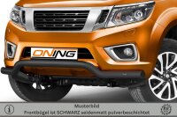 Frontbügel für Nissan NP300 Navara 2015- SCHWARZ 70mm breit Gutachten