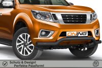Frontbügel für Nissan NP300 Navara 2015- SCHWARZ 70mm breit Gutachten