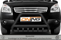 Frontbügel mit Unterbodenschutz für Nissan Qashqai 2007-2010 SCHWARZ 60mm Gutachten