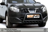 Frontbügel mit Unterbodenschutz für Nissan Qashqai 2007-2010 SCHWARZ 60mm Gutachten