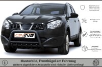 Frontbügel mit Unterbodenschutz für Nissan Qashqai 2007-2010 SCHWARZ 60mm Gutachten