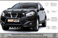Frontbügel mit Unterfahrschutz für Nissan Qashqai 2007-2010 SCHWARZ 60mm