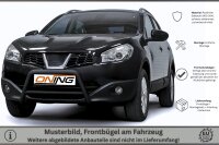 Frontbügel mit Querstreben für Nissan Qashqai 2007-2010 SCHWARZ 60mm Gutachten