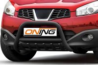 Frontbügel mit Unterbodenschutz für Nissan Qashqai 2010-2013 SCHWARZ 60mm