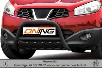 Frontbügel mit Unterbodenschutz für Nissan Qashqai 2010-2013 SCHWARZ 60mm