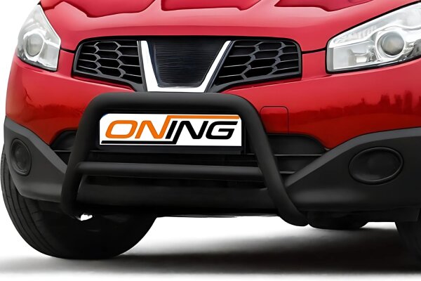Frontbügel mit Querstreben für Nissan Qashqai 2010-2013 SCHWARZ 60mm Gutachten