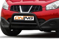 Frontbügel mit Querstreben für Nissan Qashqai 2010-2013 SCHWARZ 60mm Gutachten