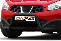 Frontbügel für Nissan Qashqai 2010-2013 SCHWARZ 60mm Frontschutzbügel Gutachten