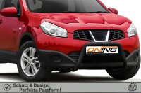 Frontbügel für Nissan Qashqai 2010-2013 SCHWARZ 60mm Frontschutzbügel Gutachten