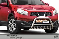 Frontbügel mit Unterbodenschutz für Nissan Qashqai 2010-2013 60mm Gutachten