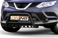Frontbügel mit Unterfahrschutz für Nissan Qashqai 2013-2017 SCHWARZ 60mm Gutachten
