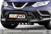 Frontbügel mit Unterfahrschutz für Nissan Qashqai 2013-2017 SCHWARZ 60mm Gutachten