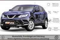 Frontbügel mit Unterfahrschutz für Nissan Qashqai 2013-2017 SCHWARZ 60mm Gutachten