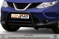 Frontbügel mit Querstreben für Nissan Qashqai 2013-2017 SCHWARZ 60mm Gutachten