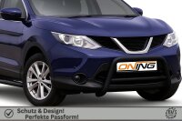 Frontbügel mit Querstreben für Nissan Qashqai 2013-2017 SCHWARZ 60mm Gutachten