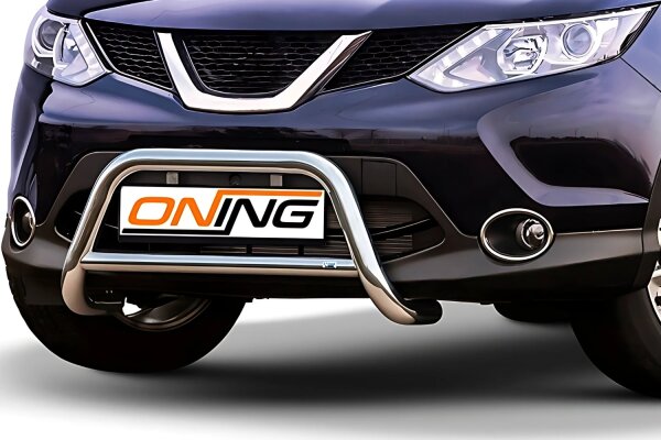 Frontbügel mit Querstreben für Nissan Qashqai 2013-2017 60mm Frontschutzbügel Gutachten