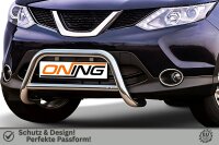 Frontbügel mit Querstreben für Nissan Qashqai 2013-2017 60mm Frontschutzbügel Gutachten