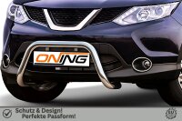 Frontbügel für Nissan Qashqai 2013-2017 60mm Frontschutzbügel Gutachten