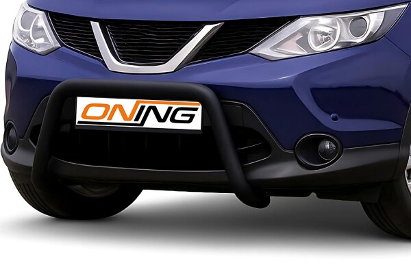 Frontbügel für Nissan Qashqai 2013-2017 SCHWARZ 60mm Frontschutzbügel