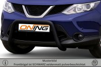 Frontbügel für Nissan Qashqai 2013-2017 SCHWARZ 60mm Frontschutzbügel