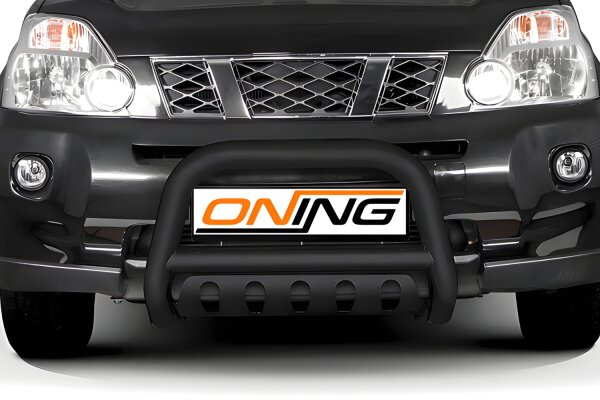 Frontbügel mit Unterfahrschutz für Nissan X-Trail 2007-2010 SCHWARZ 70mm Gutachten