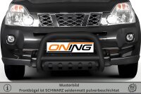 Frontbügel mit Unterfahrschutz für Nissan X-Trail 2007-2010 SCHWARZ 70mm Gutachten