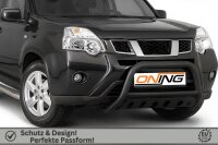 Frontbügel mit Unterfahrschutz für Nissan X-Trail 2007-2010 SCHWARZ 70mm Gutachten
