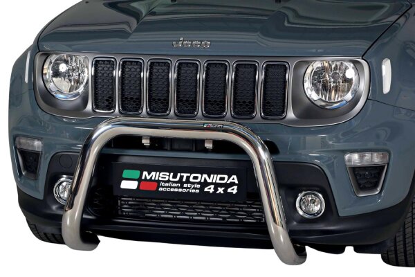 Frontbügel für Jeep Renegade ab 2018 76mm mit Gutachten Edelstahl