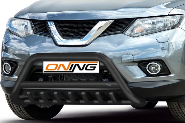 Frontbügel mit Unterbodenschutz für Nissan X-Trail T32 2014-2017 SCHWARZ 70mm
