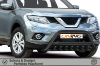 Frontbügel mit Unterbodenschutz für Nissan X-Trail T32 2014-2017 SCHWARZ 70mm