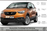 Frontbügel mit Unterfahrschutz für Opel Crossland X 2017-2020 SCHWARZ 60mm breit Gutachten