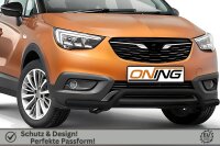 Frontbügel für Opel Crossland X 2017-2020 SCHWARZ 60mm breit Frontschutzbügel Gutachten
