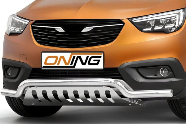 Frontbügel mit Unterfahrschutz für Opel Crossland X 2017-2020 60mm breit Gutachten