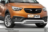 Frontbügel für Opel Crossland X 2017-2020 60mm breit Frontschutzbügel Gutachten