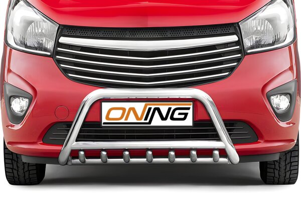 Frontbügel mit Unterbodenschutz für Opel Vivaro B 2014-2019 60mm Edelstahl Gutachten