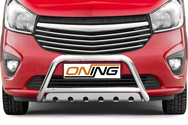 Frontbügel mit Unterfahrschutz für Opel Vivaro B 2014-2019 60mm Edelstahl Gutachten