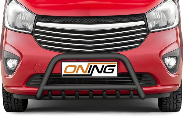 Frontbügel mit Unterbodenschutz für Opel Vivaro B 2014-2019 SCHWARZ 60mm Gutachten