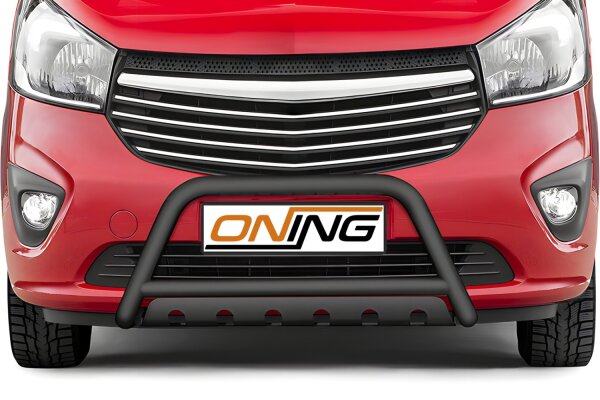 Frontbügel mit Unterfahrschutz für Opel Vivaro B 2014-2019 SCHWARZ 60mm Gutachten