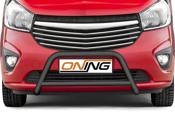 Frontbügel mit Querstreben für Opel Vivaro B 2014-2019 SCHWARZ 60mm Gutachten