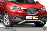 Frontbügel schmaler Frontbügel für Renault Kadjar 2016-2018 60mm Gutachten