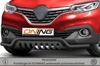 Frontbügel mit Unterbodenschutz für Renault Kadjar 2016-2018 SCHWARZ 60mm breit Gutachten