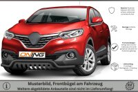 Frontbügel mit Unterbodenschutz für Renault Kadjar 2016-2018 SCHWARZ 60mm breit Gutachten