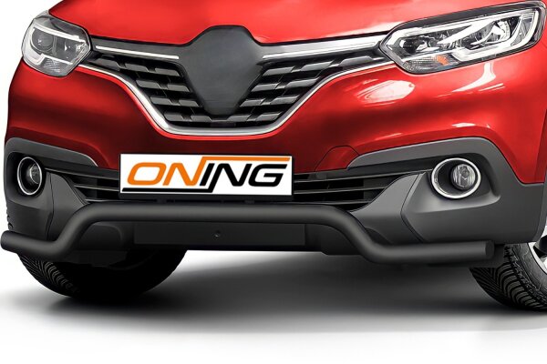 Frontbügel für Renault Kadjar 2016-2018 SCHWARZ 60mm breit Frontschutzbügel